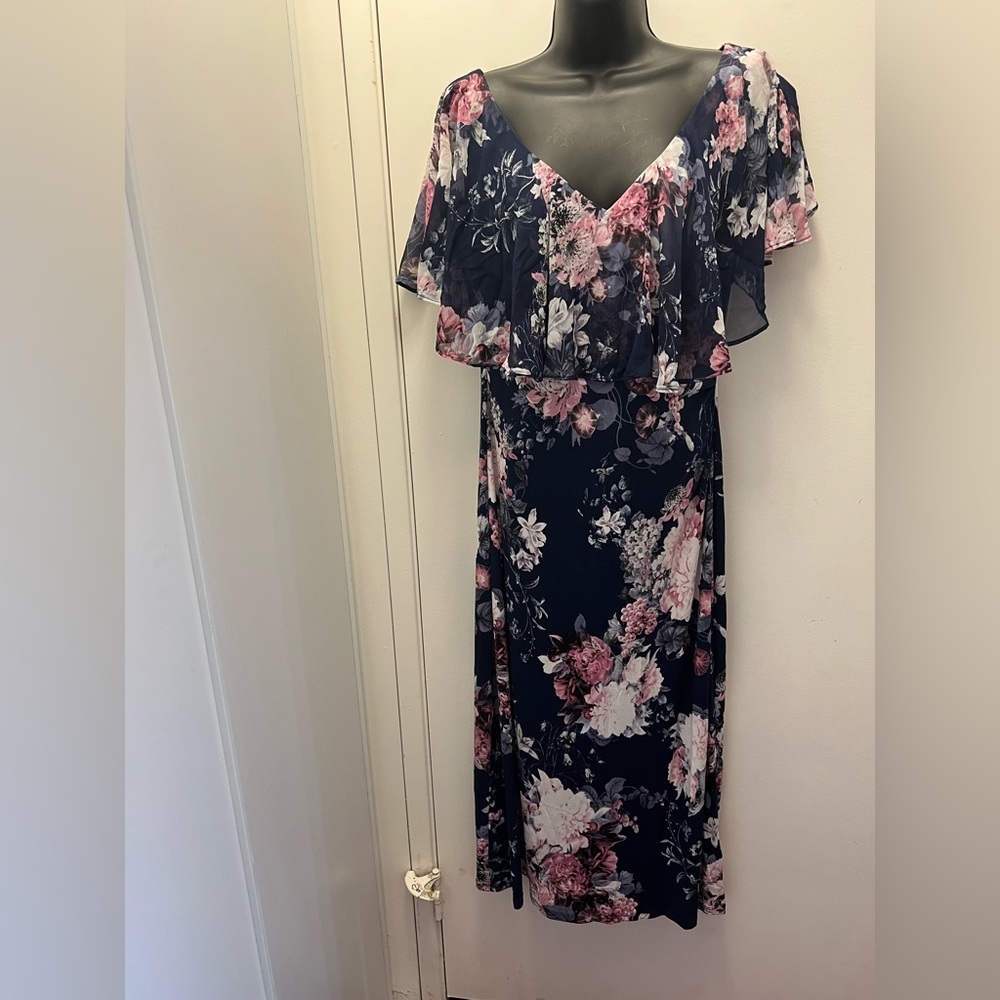 Long blue dress.          #1369c